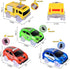 Replacement Toy Cars for Magic Tracks, Glow in The Dark, Racing Car Track Accessories with 5 LED Lights, 4 Pack
