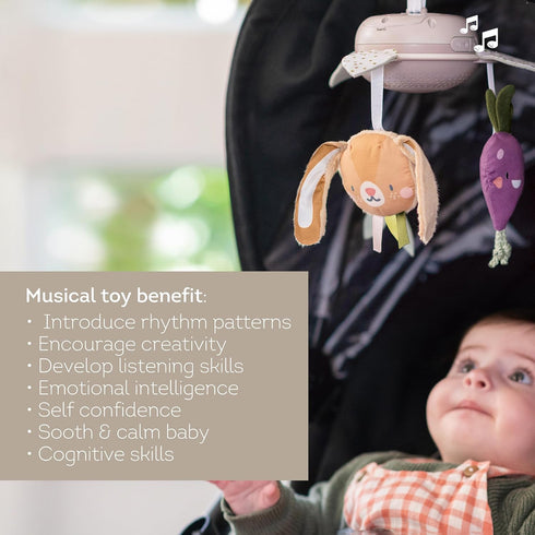 Taf Toys Garden Musical Mobile for Crib with Classical Melodies, Soft Hanging Toys, Promotes Motor Skills & Emotional