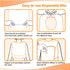 WOOWME 30 Packaged Pcs Disposable Bibs, Individually with Catcher and Leakproof Liner for Toddler Feeding, Baby Travel
