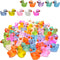 100 Pcs Luminous Mini Resin Ducks, Tiny Glow in The Dark Duck Decorations for Garden, Aquarium, and Crafts.