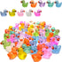 100 Pcs Luminous Mini Resin Ducks, Tiny Glow in The Dark Duck Decorations for Garden, Aquarium, and Crafts.