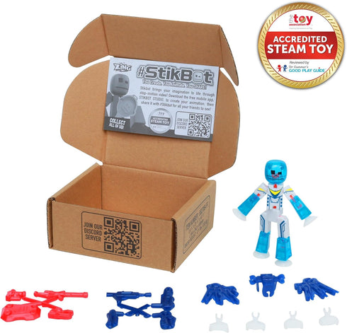 Zing StikBot Zingtannica Action Pack - Collectible Action Figures and Accessories, includes 1 Stikbot, 1 Set of