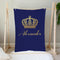 UnoCo Personalized Baby Boy Blanket, Prince Baby Blanket, Prince Crib Bedding, Boy Crib
