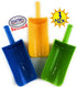 9" Set 3 Pack Matty's Toy Stop Kids Short Handle Sand Scoop Plastic Shovels for Sand & Beach (Yellow, Blue & Green)