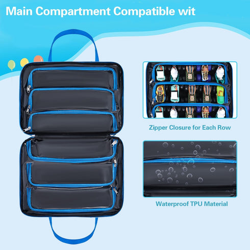 ZUIKAKU 40 40 1:64 Carrying Case for Monster Jam Trucks, Kids Toy Truck Storage Compatible with Monster Jam Trucks
