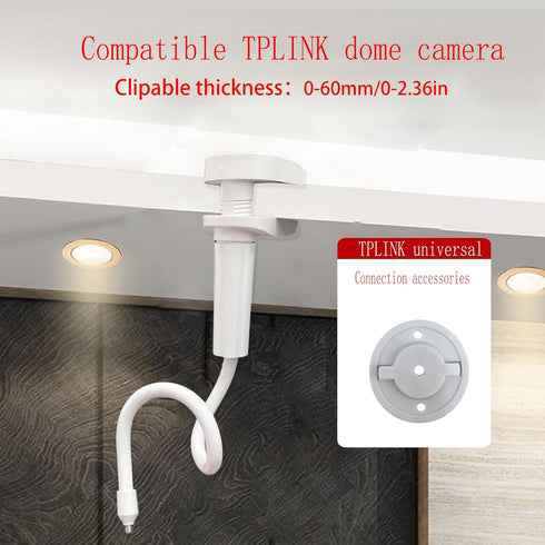 NVRTTRR 19.6 (19.6in +3 Baby Monitor Holder, for Xiaomi, TP-Link Camera Bracket, in Long Flexible Arm with Strong Clamp