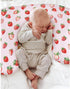 Summer Red Strawberries Baby Nursing Pillow Covers for Boy Girl Watercolor Strawberries Fruit Nursery Slipcovers