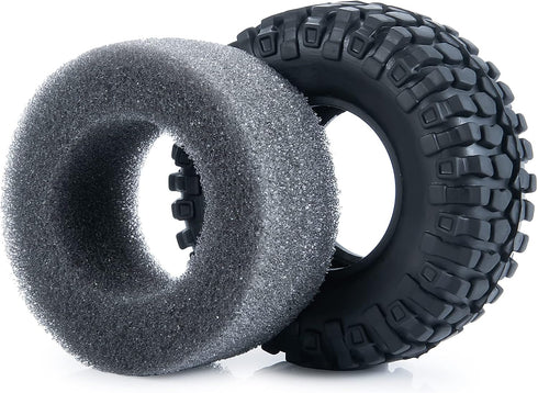 MOHERO 1.0 Crawler Tires, Soft Rubber Wheel Tires 4PCS for 1/24 Axial SCX24 RC Crawler Car (54mm)