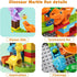 Kid Marble Run Building Blocks - Dinosaur Maze Puzzle Set, Compatible with Major Brands for Ages 3-8, 67PCS