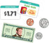 50 5 eeBoo: Making Change Game, Item Cards with Play Money, Develop Math and Practical Money Skills, Perfect for Ages