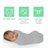 0-2 1.0 2-Pack SwaddleMe by Ingenuity Compression Baby Swaddle Pod, Two-Way Zipper for Easy Diaper Changes, Improves