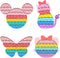 BlueMelon Online Store BlueMelon 4-Pack Pop It Fidget Toy Set Includes Butterfly, Mouse, Kitty Cat