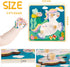 Wooden Toddler Puzzles, Funsland Peg Puzzles Gifts, Eco-Friendly Animal Patterns Jigsaw for 1-3 Years Old