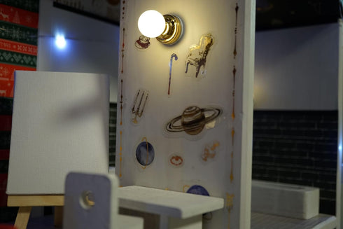 1:12 Set Waldosia Scale Dollhouse Miniature LED Ceiling Light (Copper)