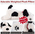 meowtastic Black & White Dog Weighted Stuffed Animals, 22 Inch 4.5 Pounds Plush Dog Stuffed Animals