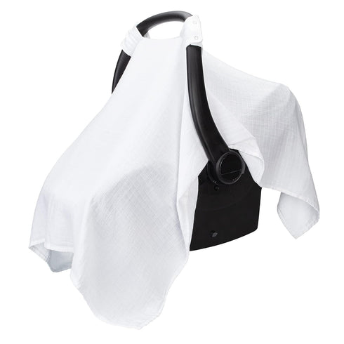 Pack 6 Baby Car Seat Cover and Muslin Burp Cloths, of Bundled by Comfy Cubs
