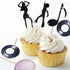 LaVenty 70's Disco Cupcake Topper, Cake Decoration for Saturday Night Fever Party