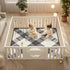 EtherSpher 1-Piecing foldablummy 50'' 50''con Black Beige Plaids Large Stylish Thick Play mat for Baby for Floor Time