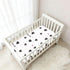 miaozhen 1 Pack 52x28 Cotton Baby Crib Sheets Soft Stretchy Cute Animal Black Cat Handdrawn Crib Mattress Sheet