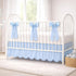 Hahafelt Blue Scalloped Crib Bed Skirt with 6 Large Bow, 28" x 52"