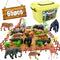 65PCS Safari Animal Figurines Toy Set, Realistic Jungle Zoo Figures for Kids Ages 3-8