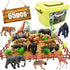 65PCS Safari Animal Figurines Toy Set, Realistic Jungle Zoo Figures for Kids Ages 3-8