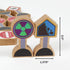 15 Pieces Wooden Traffic Signs for Kids, Zany Street Signs for Play Mats and Toy Trains, Educational Accessories