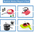 Bruvoalon 67Pcs Kids Play Kitchen Toys Set - Toddlers Pretend Cooking Playset Accessories with Pots, Pans, Utensils,