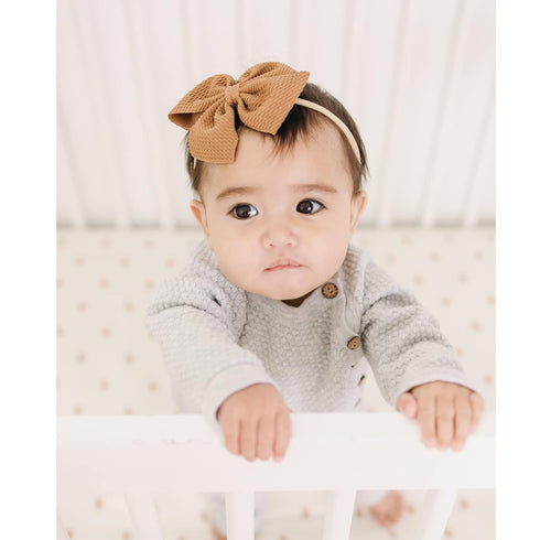 Prohouse 30 PCS Big Bows Baby Nylon Headbands, Hair Bows Elastics for Baby Girls, Newborn Infant Toddler Accessories