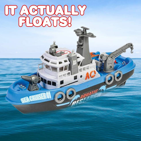 ArtCreativity Aquatic Research Vessel, Battery-Operated Toy Ship for Kids, Floating Bathtub and Pool Toy, Best Birthday
