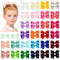 58pcs 3 Inches Grosgrain Ribbon Pinwheel Hair Bows, Alligator Clips Accessories for Baby Girls Kids