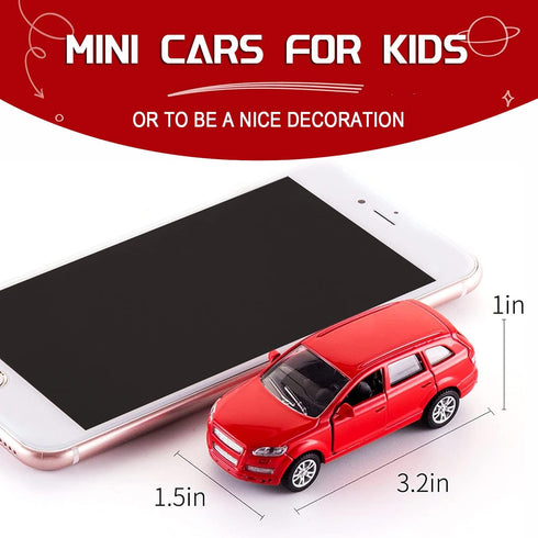 Die Cast Metal Toy Cars Set of 5 - Openable Doors Pull Back Car Gift Pack for Kids