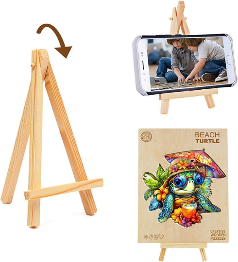 Decor(L-13.4 12.7in 230pcs) Wooden Puzzles for Adults, Beach Turtle Wood Puzzles Adult, Unique Animal Shaped Wooden