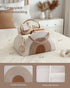 Stylish Diaper Caddy Organizer Bundle - Earthy Rainbow & Mocha Brown