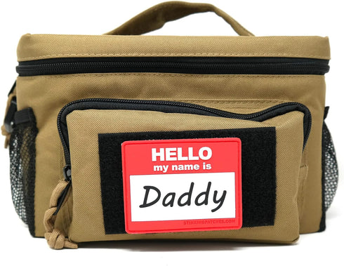 Funny Daddy Tactical Patch - 'Hello My Name is Daddy' for Diaper Bags