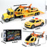 27" 3 4 5 6 Dwi Dowellin Large Friction Powered Tow Truck Toy with Car and Helicopter,Semi Truck Toys for Years Old