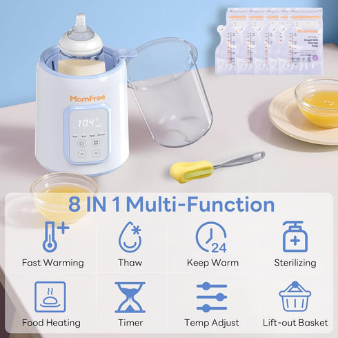 8-in-1 Bottle Warmer, Fast Baby Bottle Warmer for Breastmilk and Formula,Milk Warmer with Accurate Temperature Control