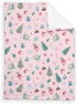 SqtmuHLuo 60x80inch Pink Christmas Baby Blanket for Boys Girls Christmas Tree Candy Gift Watercolor Snowflake Holiday