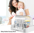 Generic 31.5x25.5x25cm 6 Dustproof Bottle Storage with Removable Drip Tray Baby Bottles Drying Rack with Lid PP Baby