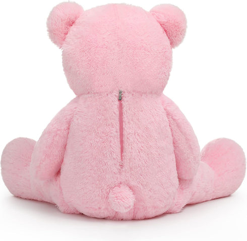 Misscindy Giant Teddy Bear Plush Stuffed Animal for Girlfriend or Kids, 47 inch, Pink