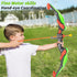TEMI Kids Bow and Arrow Set, LED Light Up Archery Toy Set with 10 Suction Cup Arrows, Indoor Outdoor Toys