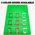 3+ 4 Doors Building Block Parts Toy, MOC Creative Building Block Decoration Accessories Compatible with Classic Bricks