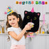 Cat Plush, 14inch Black Cat Plush Birthday Stuffed Animal with Cake, Kawaii Plush Kitten Cuddle Pillow Birthday Gift for Kids, Boys and Girls, Girlfriend