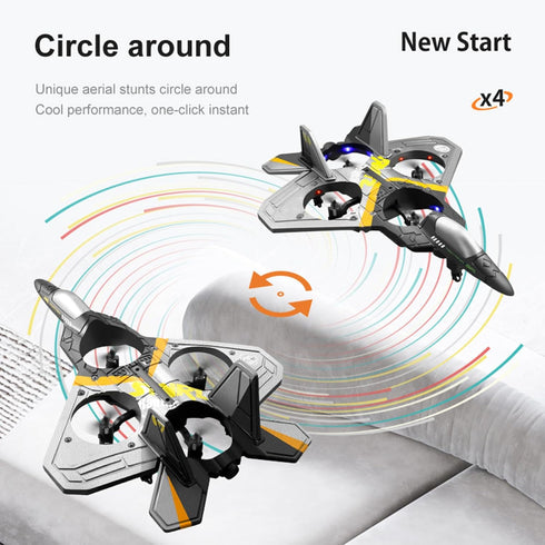 V17 2.4GHz 2 360 (Blue+2pcs Rc Plane Jet Fighter Stunt Remote Control Airplane with Batteries,Rc fighter jet drone
