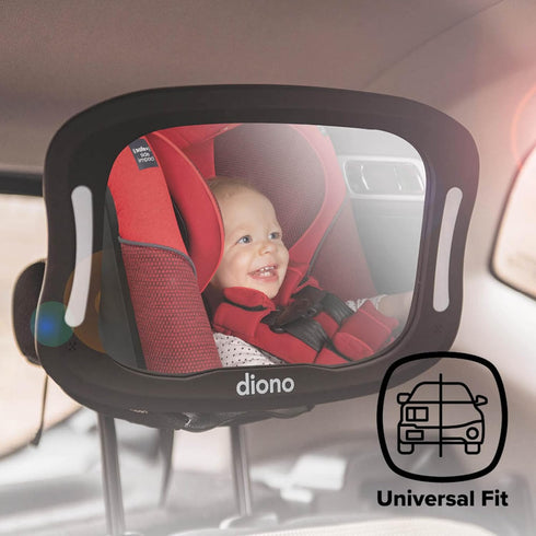360 Diono Easy View XXL Baby Car Mirror with Extra Wide View, Safety Car Seat Mirror for Rear Facing Infant