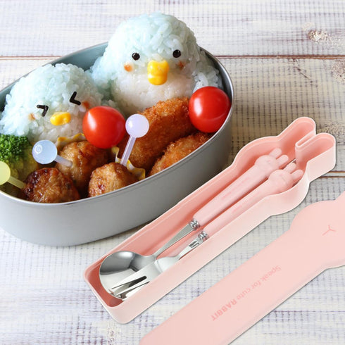 TOPPERFUN 4 Set PCS Travel Utensils with Case, Portable Stainless Steel Reusable Cutlery for Lunch Box, Includes Spoon