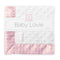 SwaddleDesigns Baby Lovie, Plush Dots with Satin Trim, White Mini Mod Circles on Pastel Pink, 14 x 14 inches