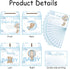 SZSHANN 51 Pcs Bear Diaper Raffle Tickets with Diaper Raffle Card Box for Baby Shower Supplies, Blue Bear Themed Insert