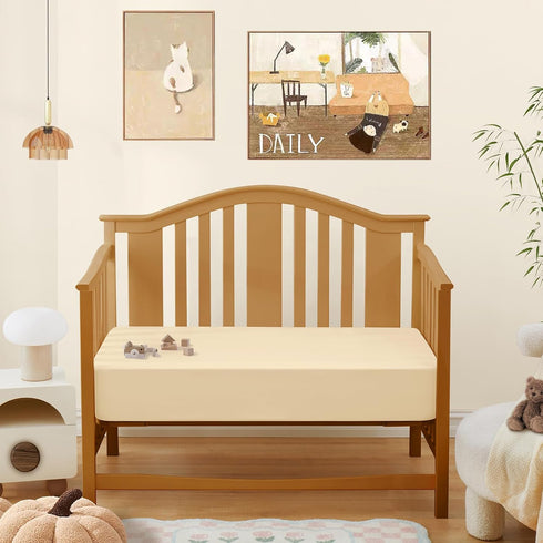 1 52"x28") SiinvdaBZX Pcs Baby Fitted Crib Sheets for Boys Girls, Soft Viscose Derived from Bamboo Crib Sheet Crib