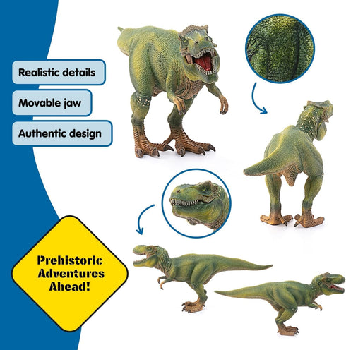 11" 5+ 14525 Schleich Dinosaurs - T Rex Action Toy Figure - Jurassic Era Tyrannosaurus Rex Figurine with Movable Jaw